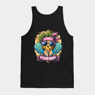 Team Mom, vintage retro cute pickleball Tank Top